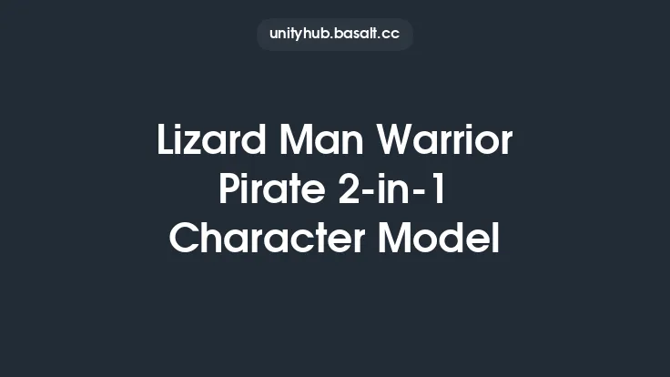 Lizard Man Warrior Pirate 2-in-1 Character Model Thumbnail