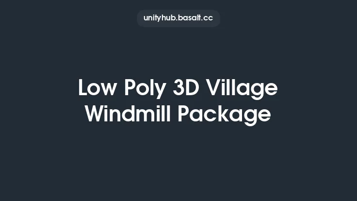 Low Poly 3D Village Windmill Package Thumbnail