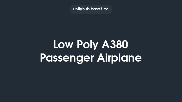 Low Poly A380 Passenger Airplane Thumbnail