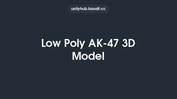 Low Poly AK-47 3D Model Thumbnail