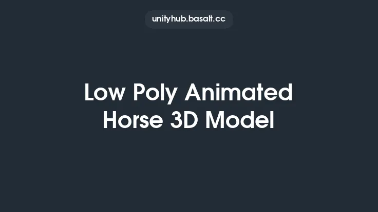 Low Poly Animated Horse 3D Model Thumbnail