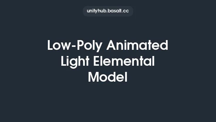 Low-Poly Animated Light Elemental Model Thumbnail
