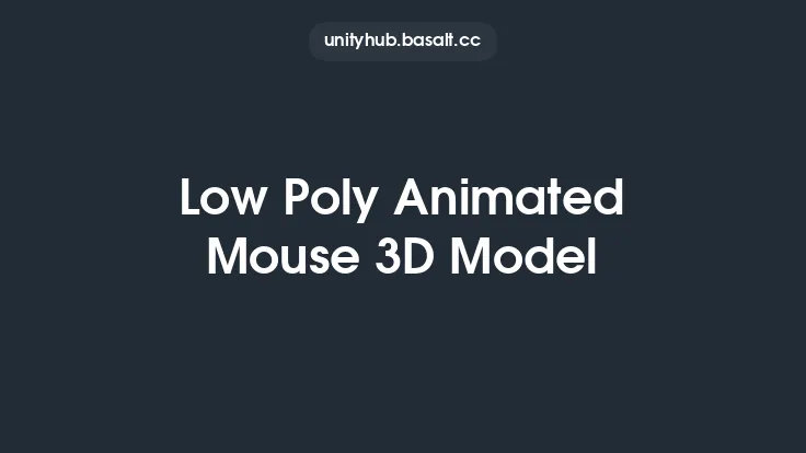 Low Poly Animated Mouse 3D Model Thumbnail