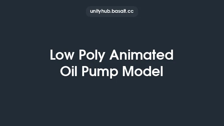 Low Poly Animated Oil Pump Model Thumbnail