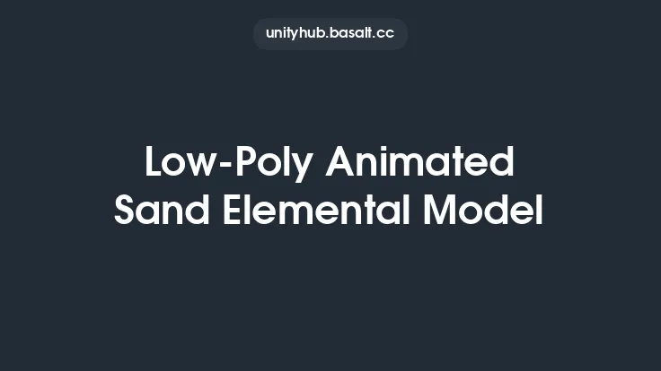Low-Poly Animated Sand Elemental Model Thumbnail
