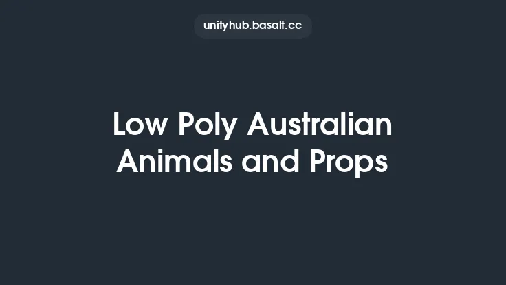 Low Poly Australian Animals and Props Thumbnail
