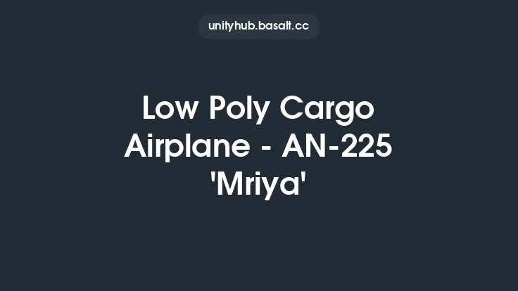Low Poly Cargo Airplane - AN-225 