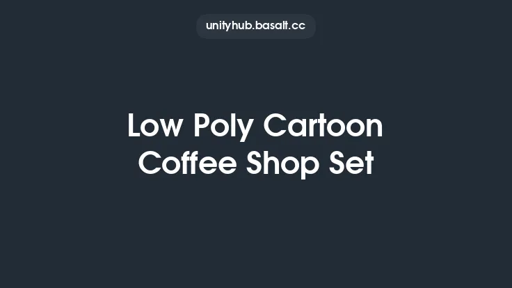 Low Poly Cartoon Coffee Shop Set Thumbnail