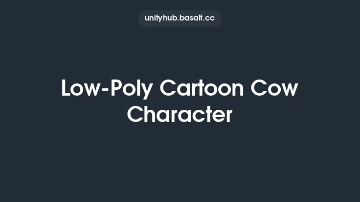 Low-Poly Cartoon Cow Character Thumbnail