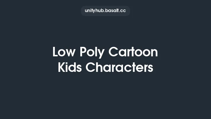 Low Poly Cartoon Kids Characters Thumbnail