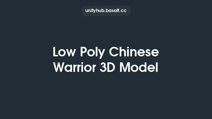 Low Poly Chinese Warrior 3D Model Thumbnail
