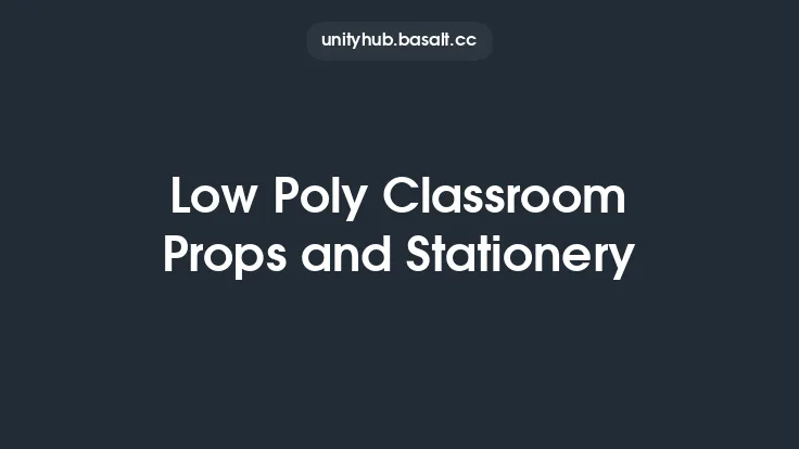 Low Poly Classroom Props and Stationery Thumbnail