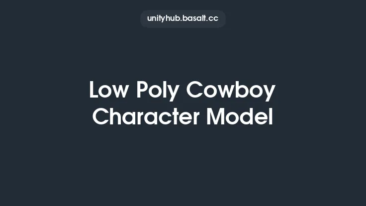 Low Poly Cowboy Character Model Thumbnail