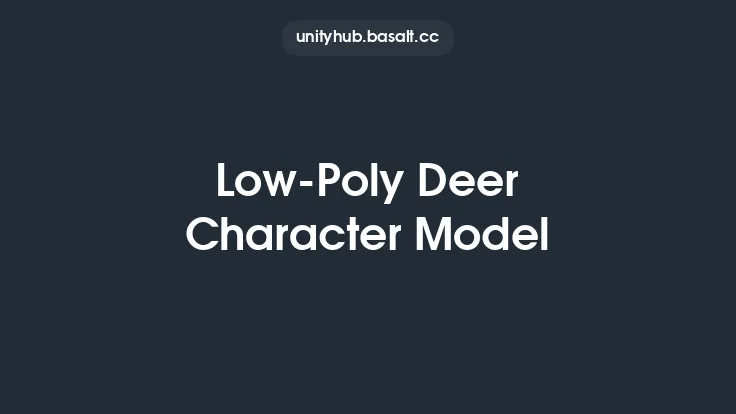 Low-Poly Deer Character Model Thumbnail