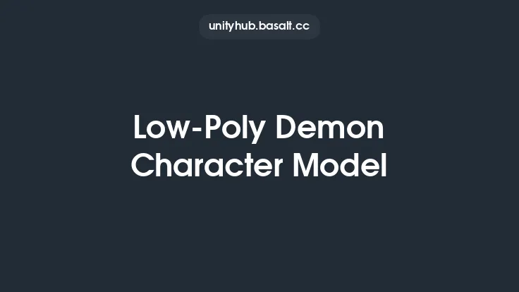 Low-Poly Demon Character Model Thumbnail