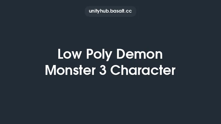 Low Poly Demon Monster 3 Character Thumbnail