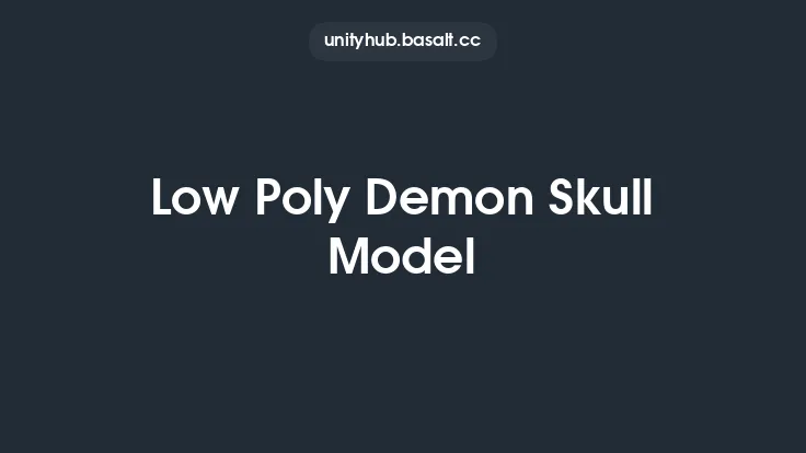 Low Poly Demon Skull Model Thumbnail