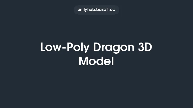 Low-Poly Dragon 3D Model Thumbnail