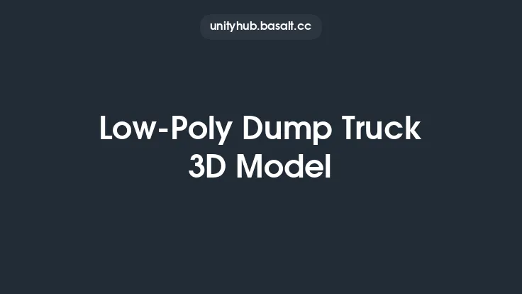 Low-Poly Dump Truck 3D Model Thumbnail