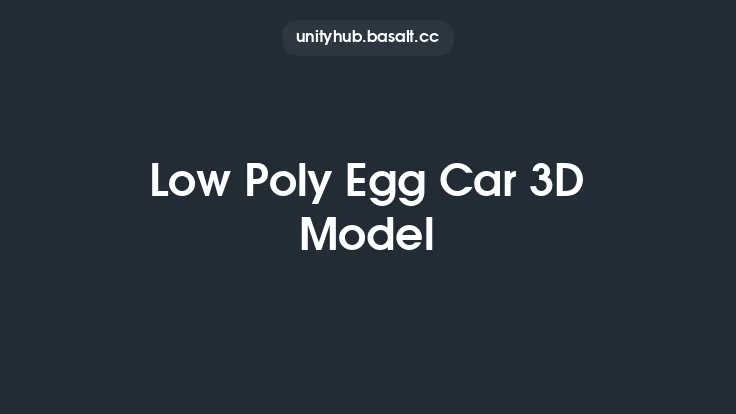 Low Poly Egg Car 3D Model Thumbnail