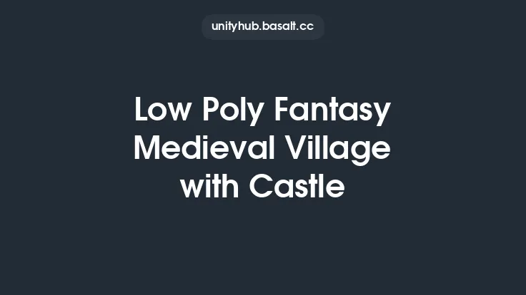 Low Poly Fantasy Medieval Village with Castle Thumbnail