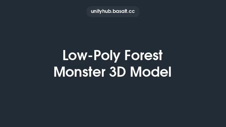 Low-Poly Forest Monster 3D Model Thumbnail
