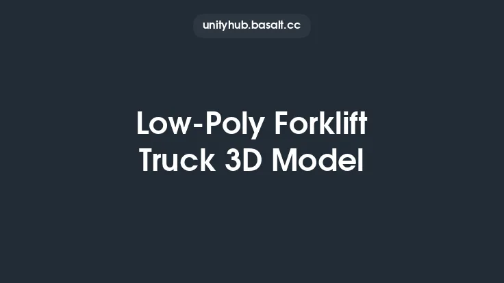 Low-Poly Forklift Truck 3D Model Thumbnail