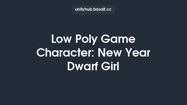 Low Poly Game Character: New Year Dwarf Girl Thumbnail