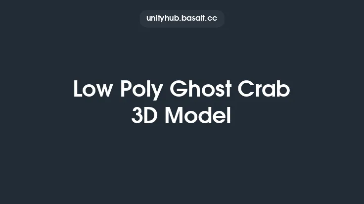 Low Poly Ghost Crab 3D Model Thumbnail