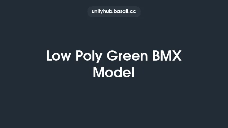 Low Poly Green BMX Model Thumbnail