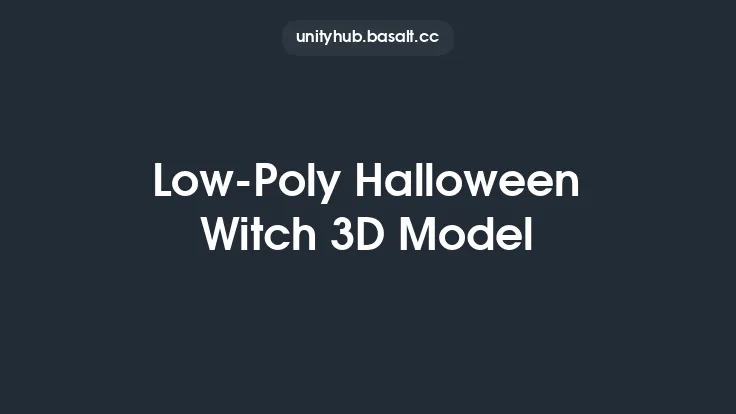 Low-Poly Halloween Witch 3D Model Thumbnail