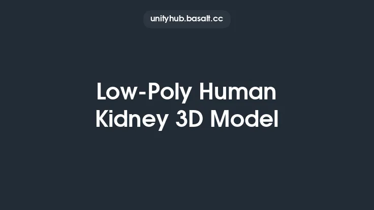 Low-Poly Human Kidney 3D Model Thumbnail