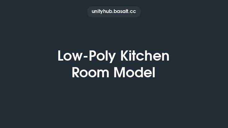 Low-Poly Kitchen Room Model Thumbnail