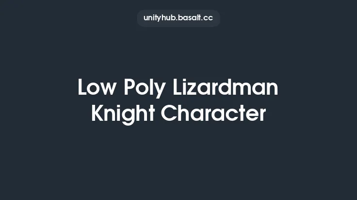Low Poly Lizardman Knight Character Thumbnail