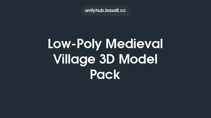 Low-Poly Medieval Village 3D Model Pack Thumbnail