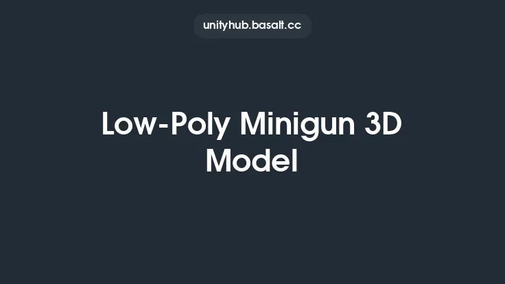 Low-Poly Minigun 3D Model Thumbnail
