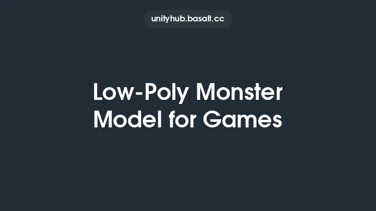 Low-Poly Monster Model for Games Thumbnail