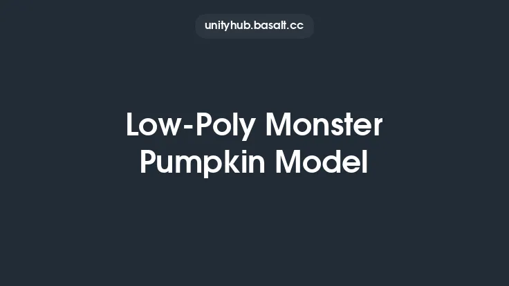 Low-Poly Monster Pumpkin Model Thumbnail