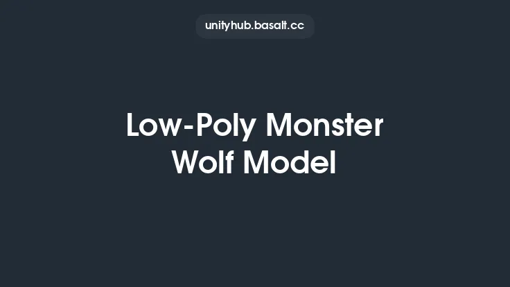 Low-Poly Monster Wolf Model Thumbnail