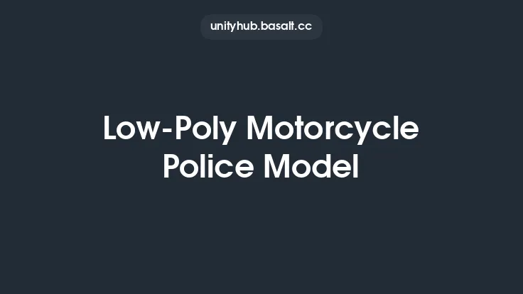 Low-Poly Motorcycle Police Model Thumbnail
