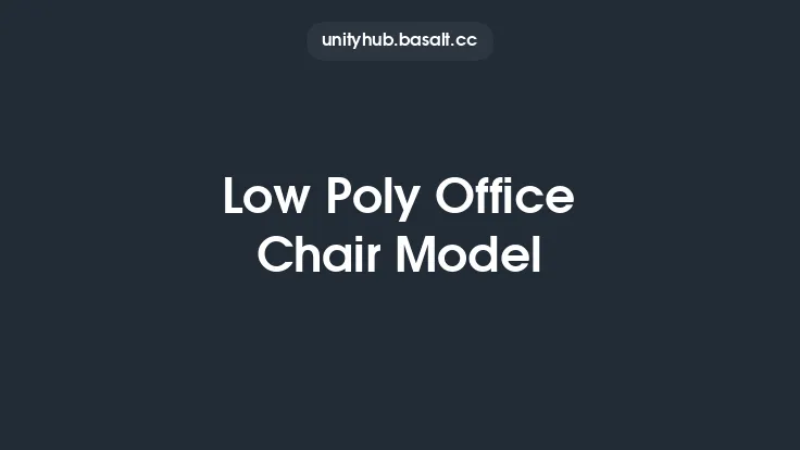 Low Poly Office Chair Model Thumbnail