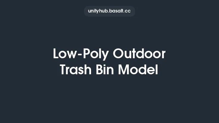 Low-Poly Outdoor Trash Bin Model Thumbnail