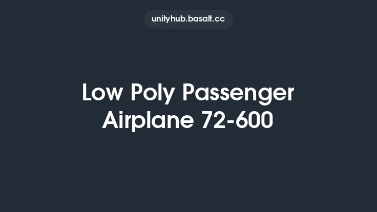 Low Poly Passenger Airplane 72-600 Thumbnail