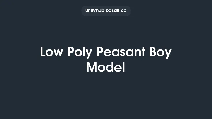 Low Poly Peasant Boy Model Thumbnail