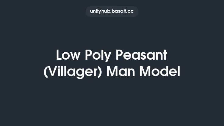 Low Poly Peasant (Villager) Man Model Thumbnail