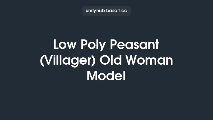 Low Poly Peasant (Villager) Old Woman Model Thumbnail