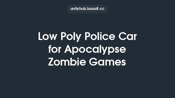Low Poly Police Car for Apocalypse Zombie Games Thumbnail