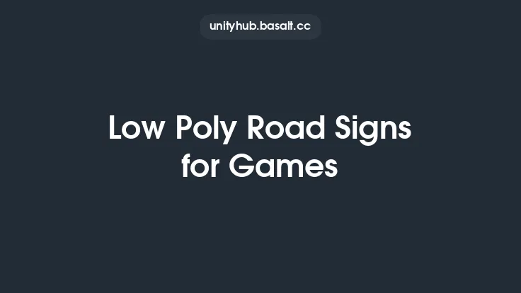 Low Poly Road Signs for Games Thumbnail