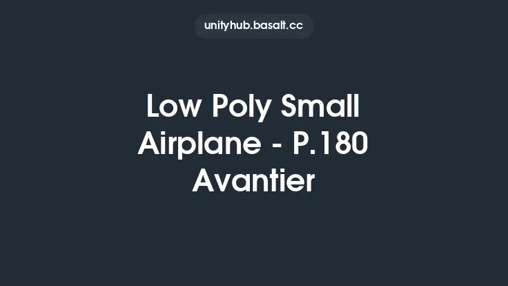 Low Poly Small Airplane - P.180 Avantier Thumbnail