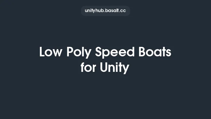 Low Poly Speed Boats for Unity Thumbnail